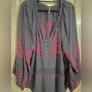 COPY - Free People Embroidered Boho Top